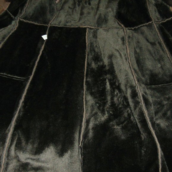 GENUINE SUEDE LEATHER LONG COAT (GENUINE SHEARLING?) - Picture 6 of 8